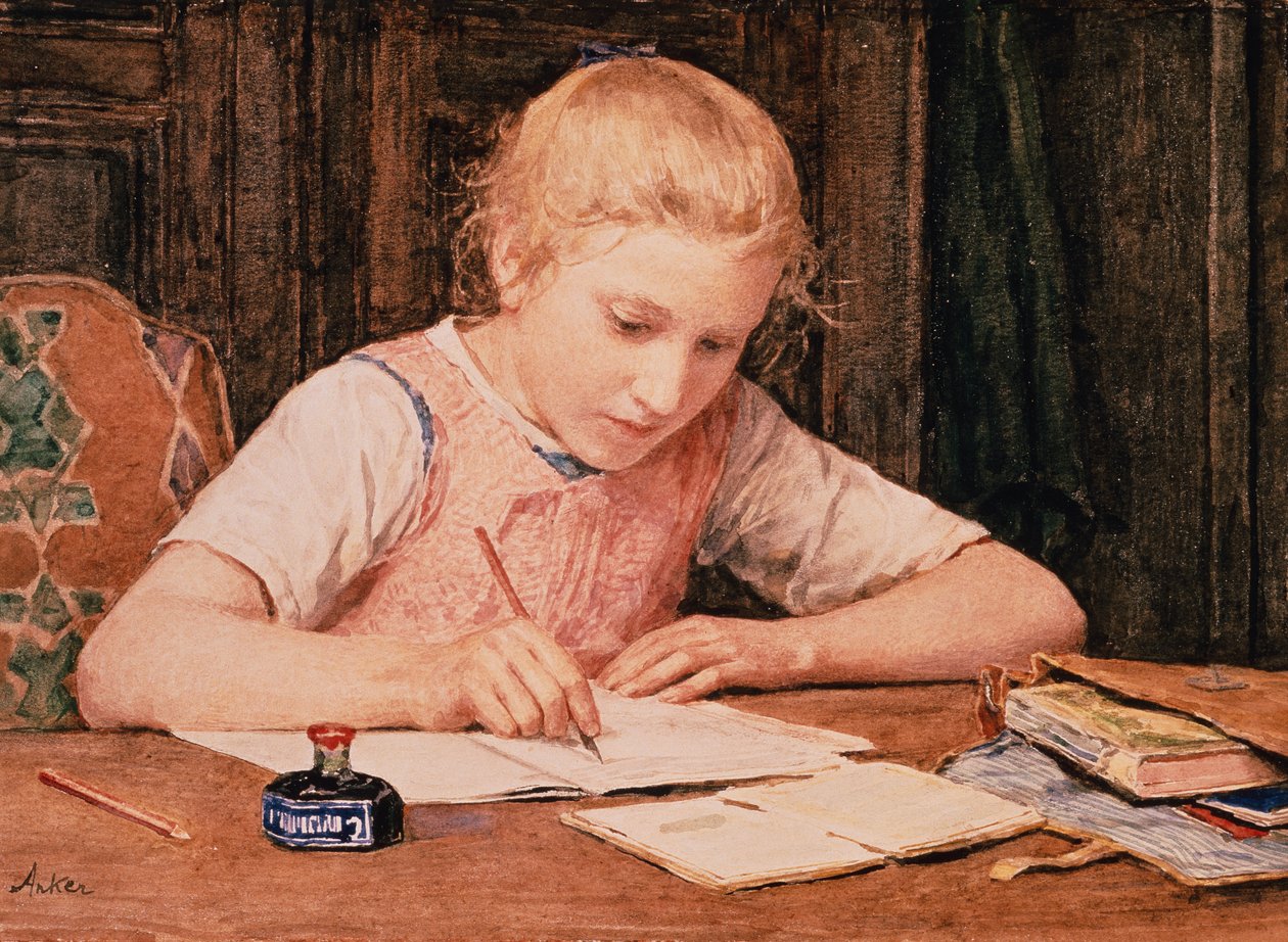 A menina da escola de Albert Anker