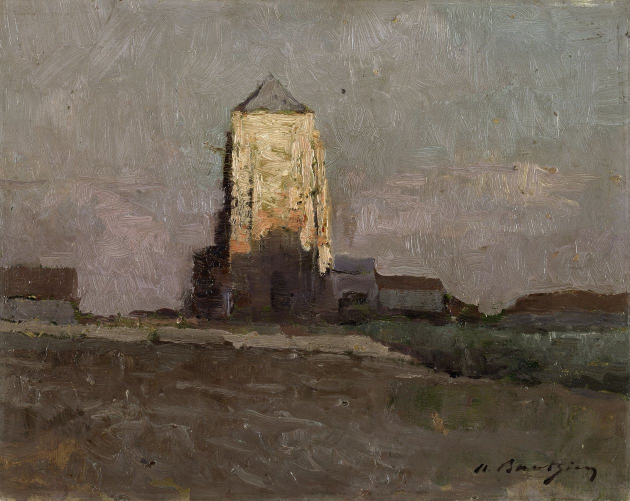 A igreja de Mariakerke (Ostende) de Albert Baertsoen