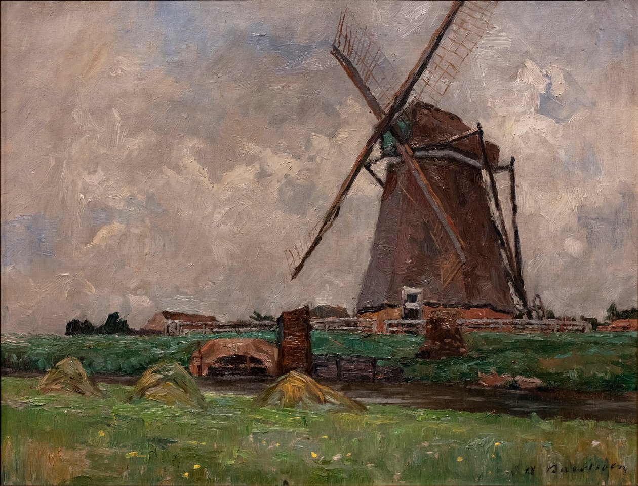 Na Holanda, c.1892 (óleo sobre tela) de Albert Baertsoen