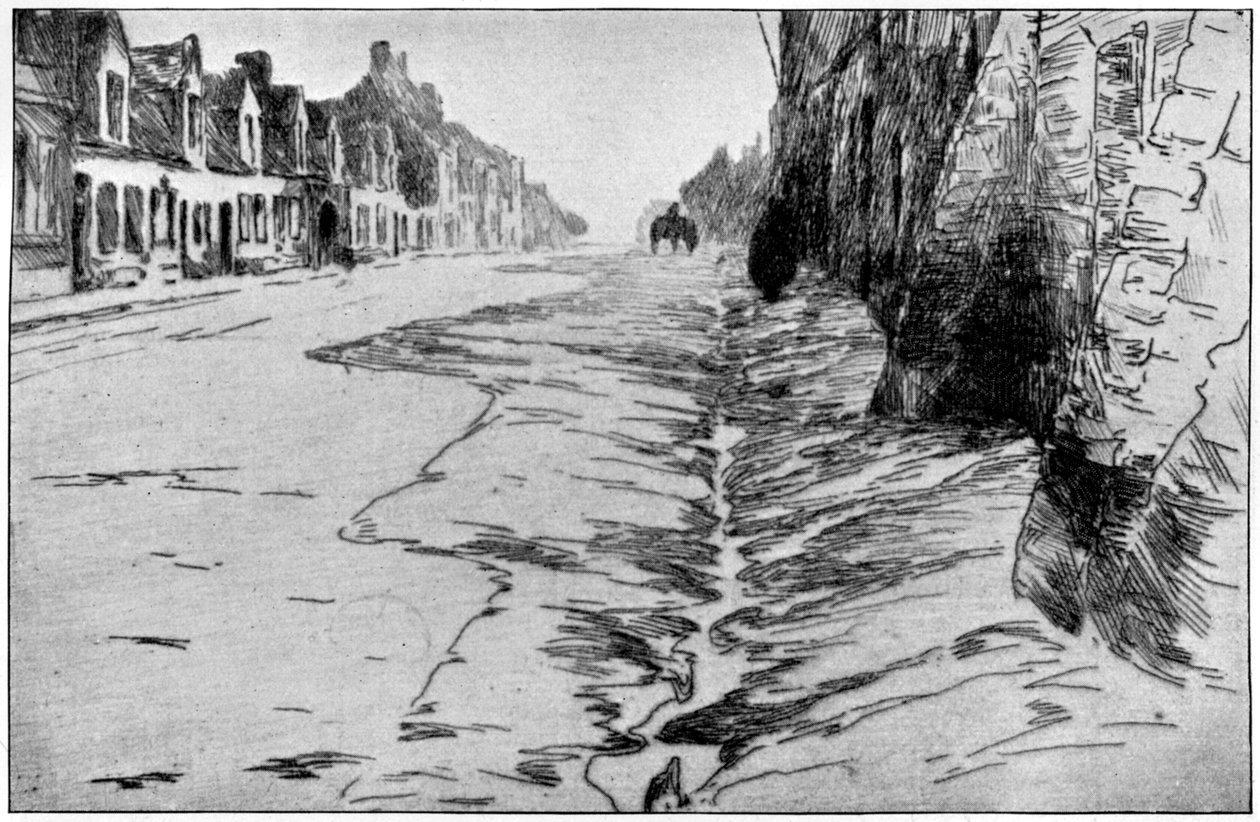 La Grande Rue, Flandres, 1898. de Albert Baertsoen