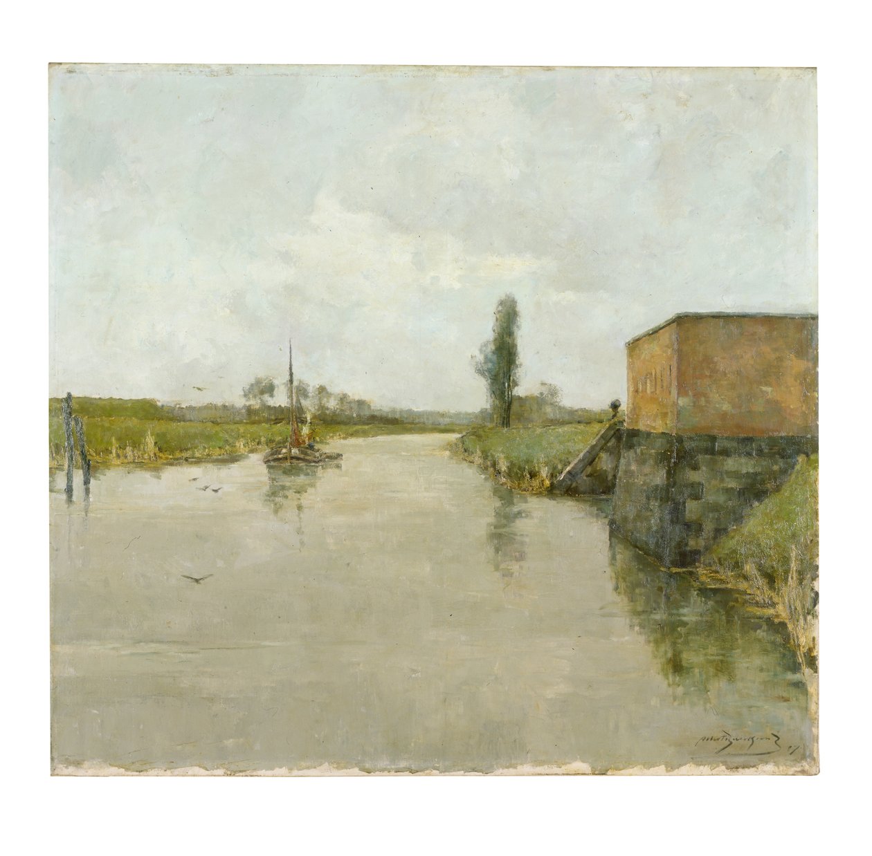 O rio Scheldt em Dendemonde de Albert Baertsoen