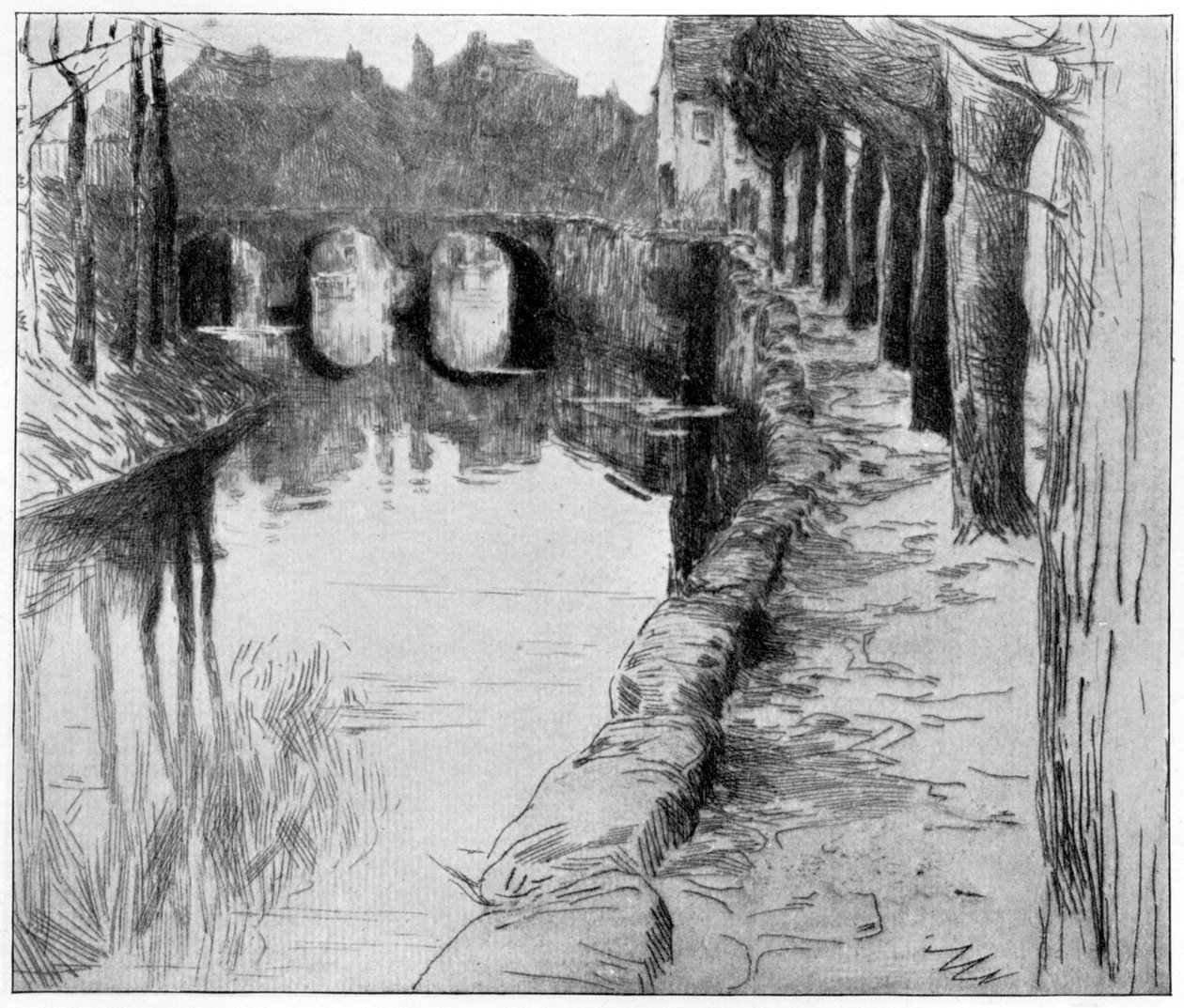 Canal Velho, 1898. de Albert Baertsoen