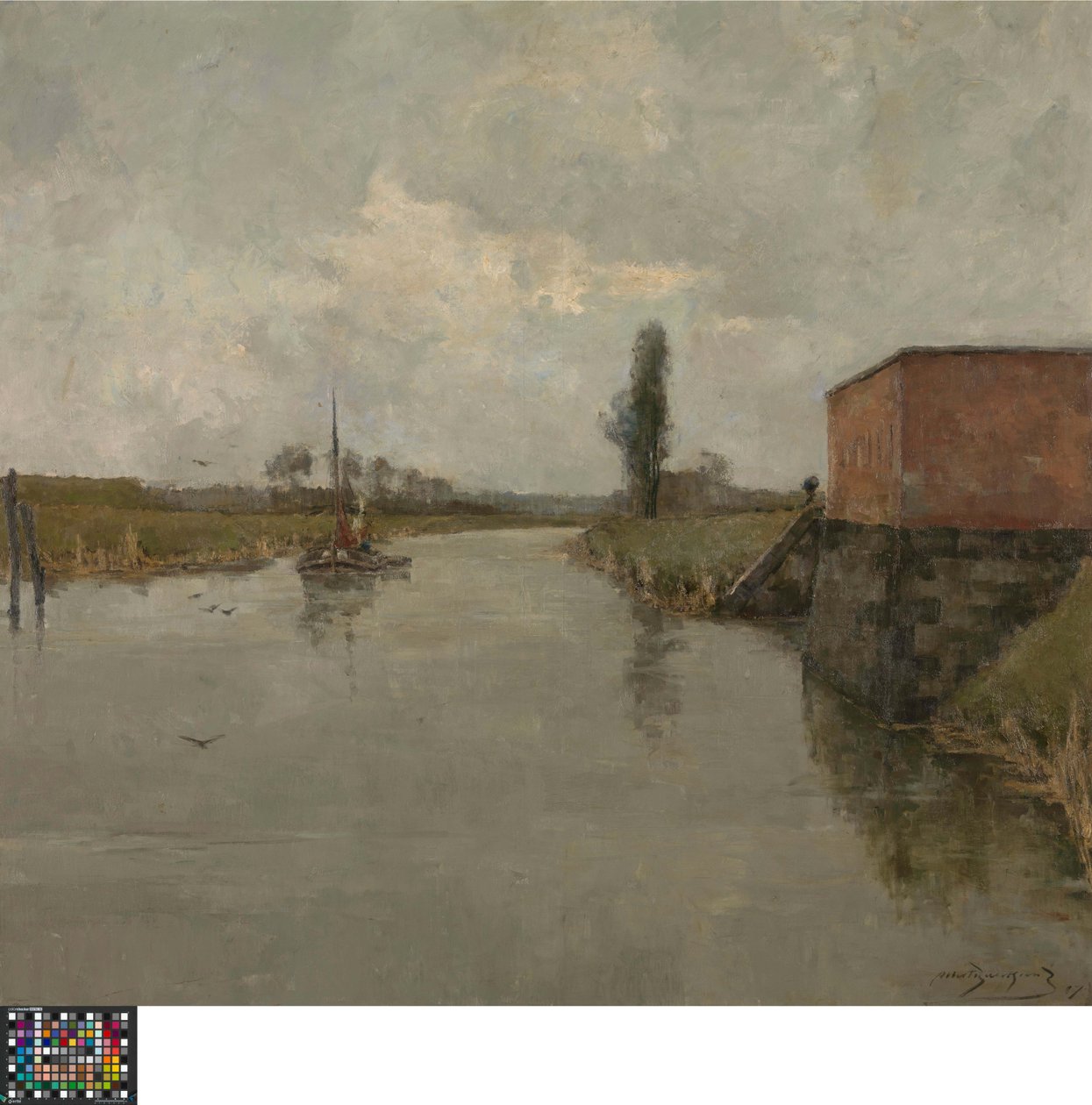 Vista dos arredores de Dendermonde de Albert Baertsoen