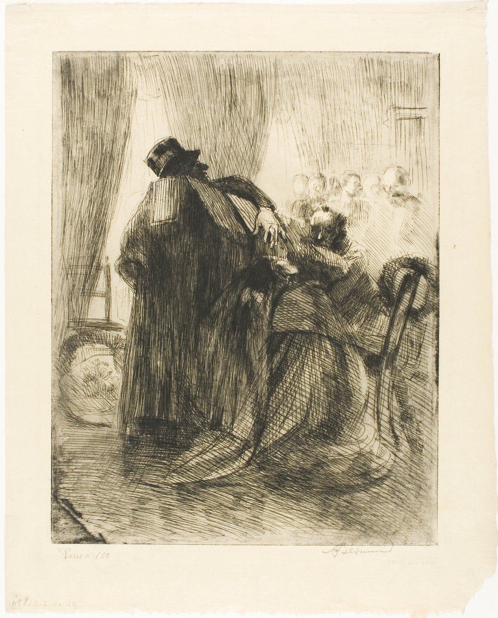 Luto, prato cinco de Mulher de Albert Besnard