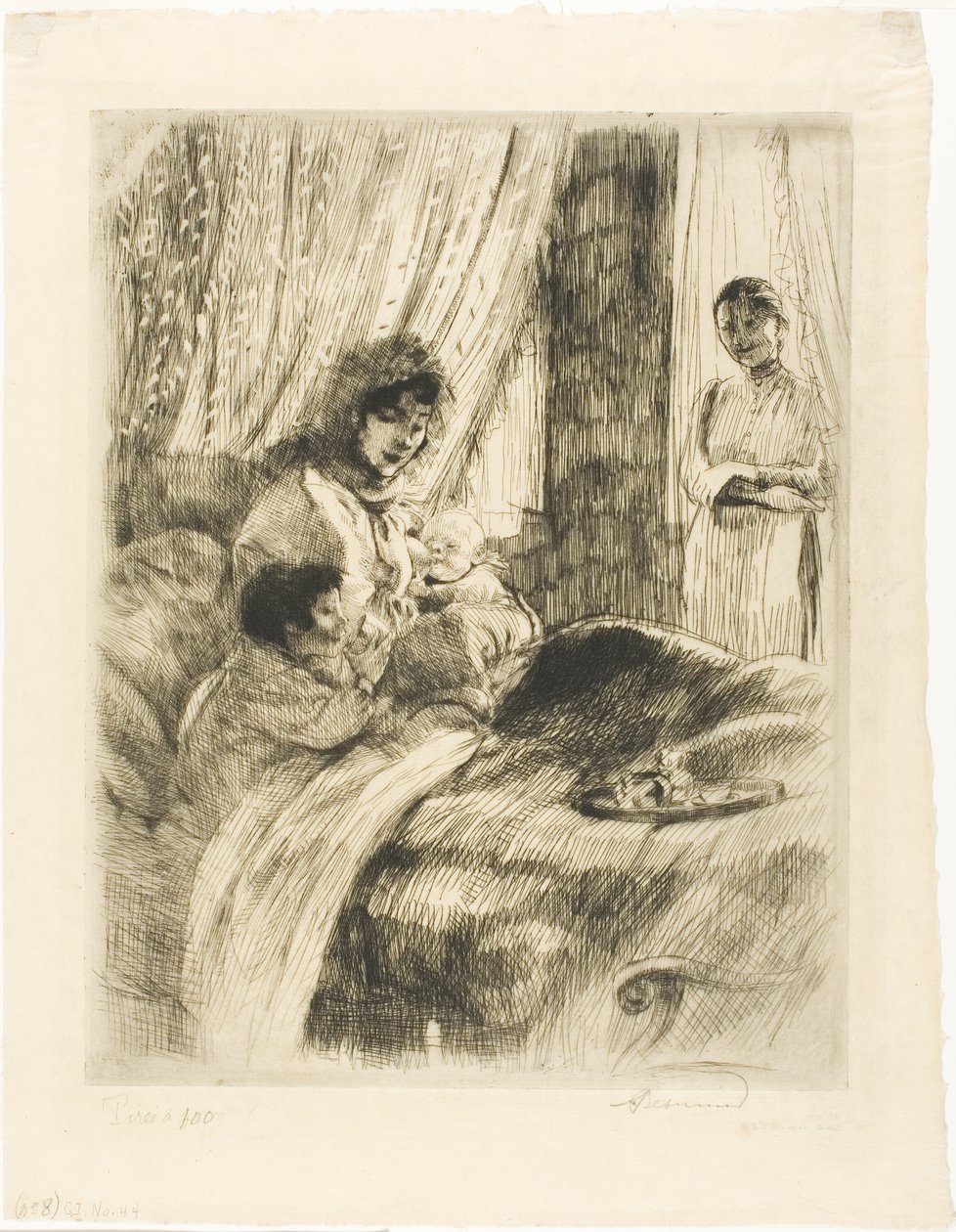 Pequeno-almoço, prato quatro de Mulher de Albert Besnard
