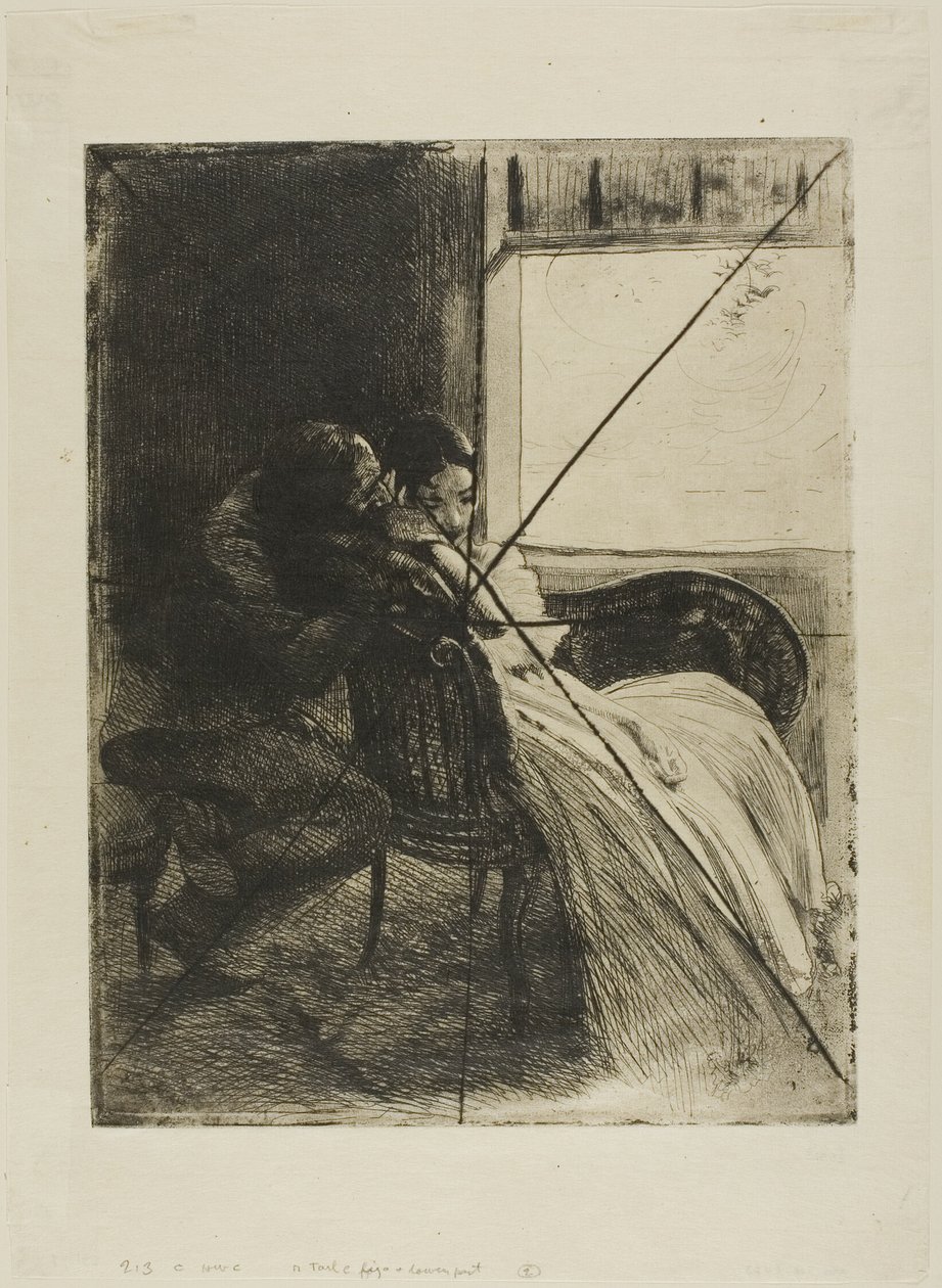 Flerte, prato 6 de Mulher de Albert Besnard