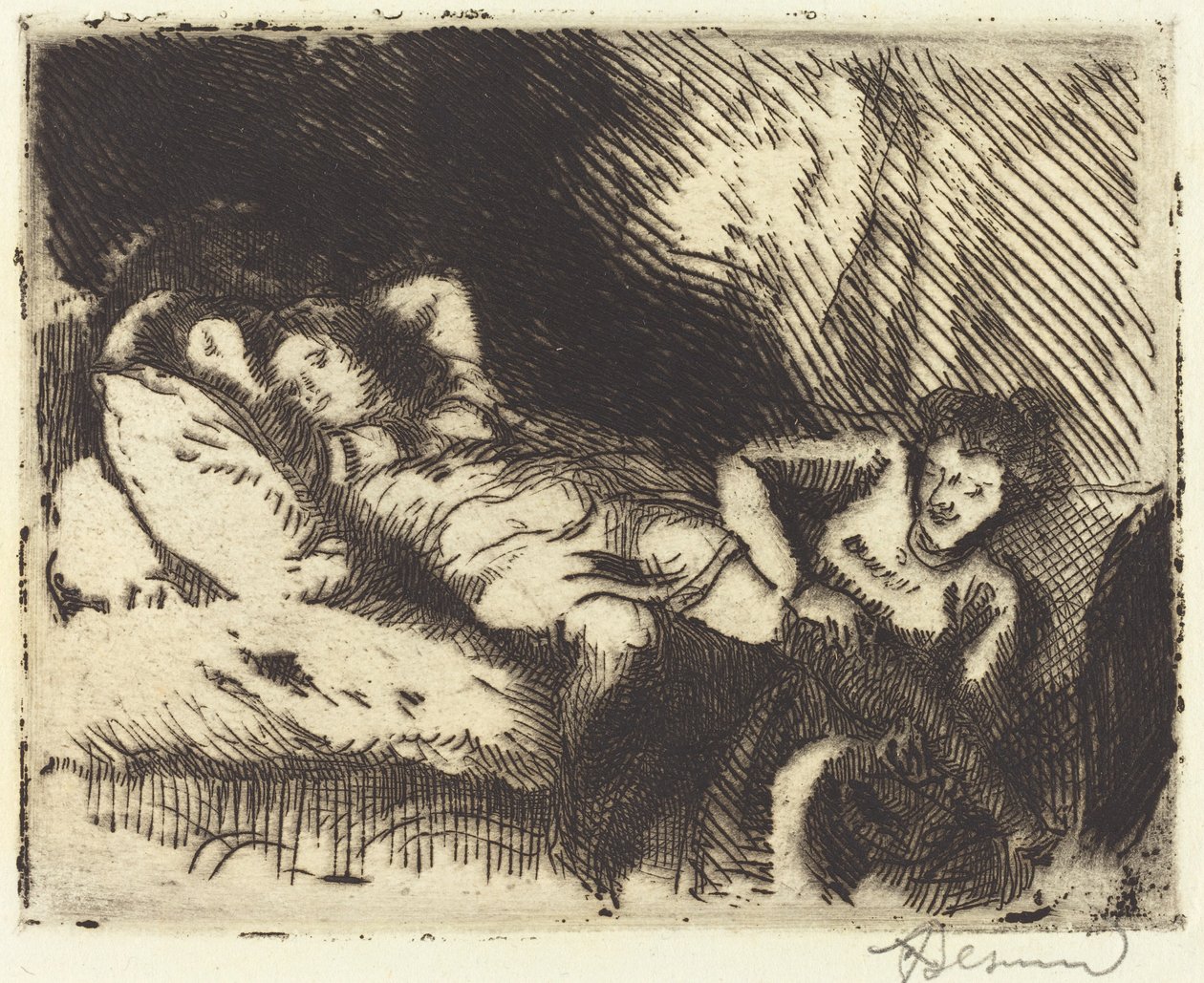Indo para a cama (Le coucher) de Albert Besnard
