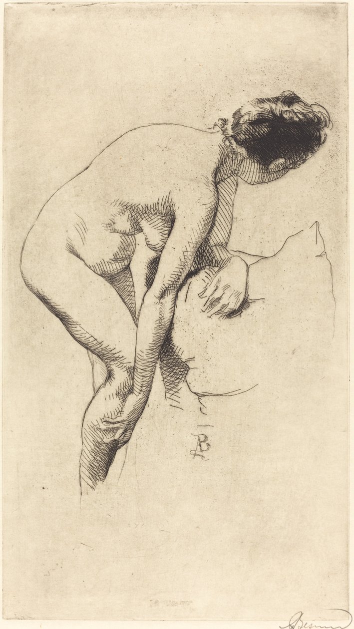 Nua segurando a perna de Albert Besnard