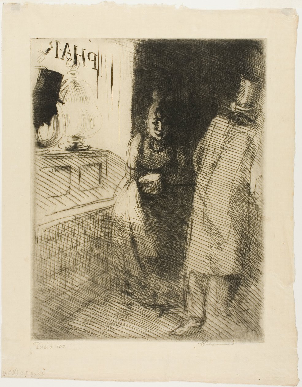 Prostituição, placa dez de Mulher de Albert Besnard