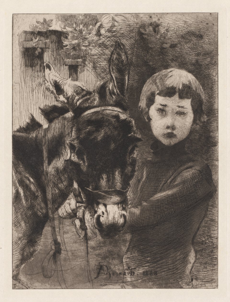 Robert Besnard e seu burro Robert Besnard e seu burro, 1888. de Paul Albert Besnard