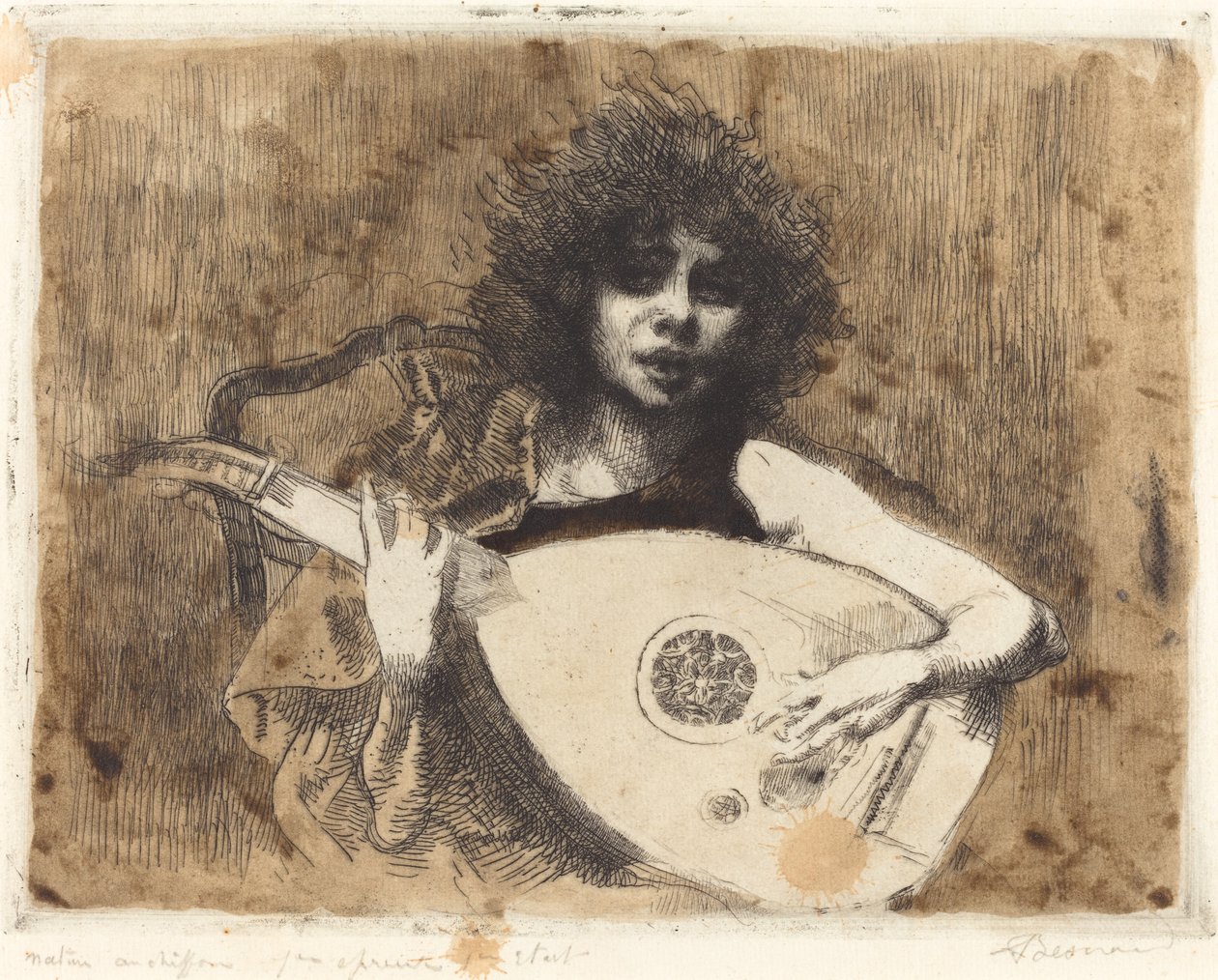 O tocador de alaúde de Albert Besnard