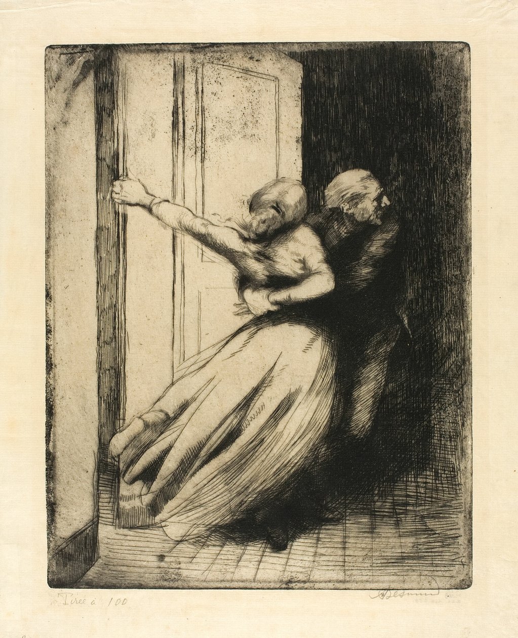 A violação, prato oito de Mulher de Albert Besnard