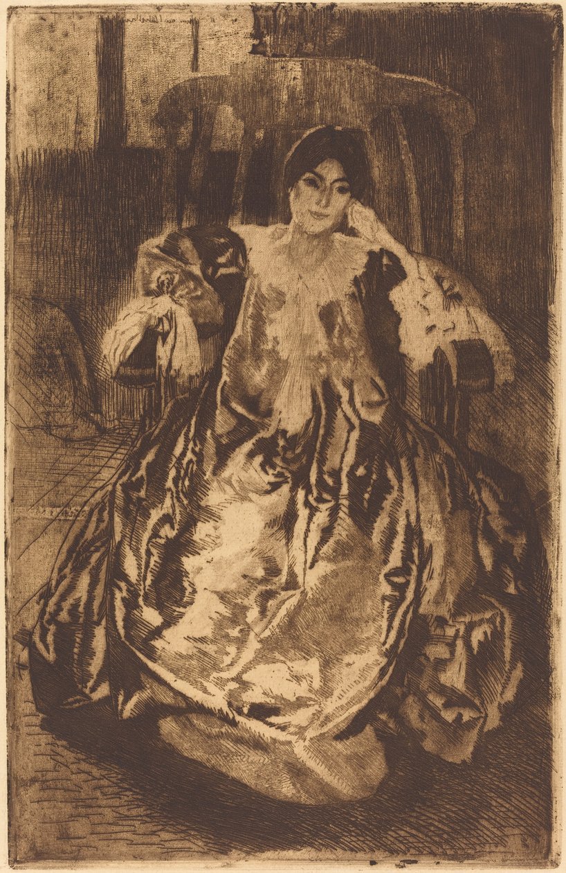 O vestido de seda de Albert Besnard