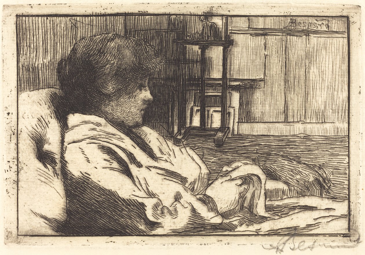 Mulher lendo no atelier (La palestra dans l