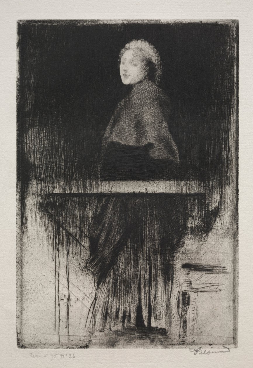 Mulher com uma capa, 1889. de Paul Albert Besnard