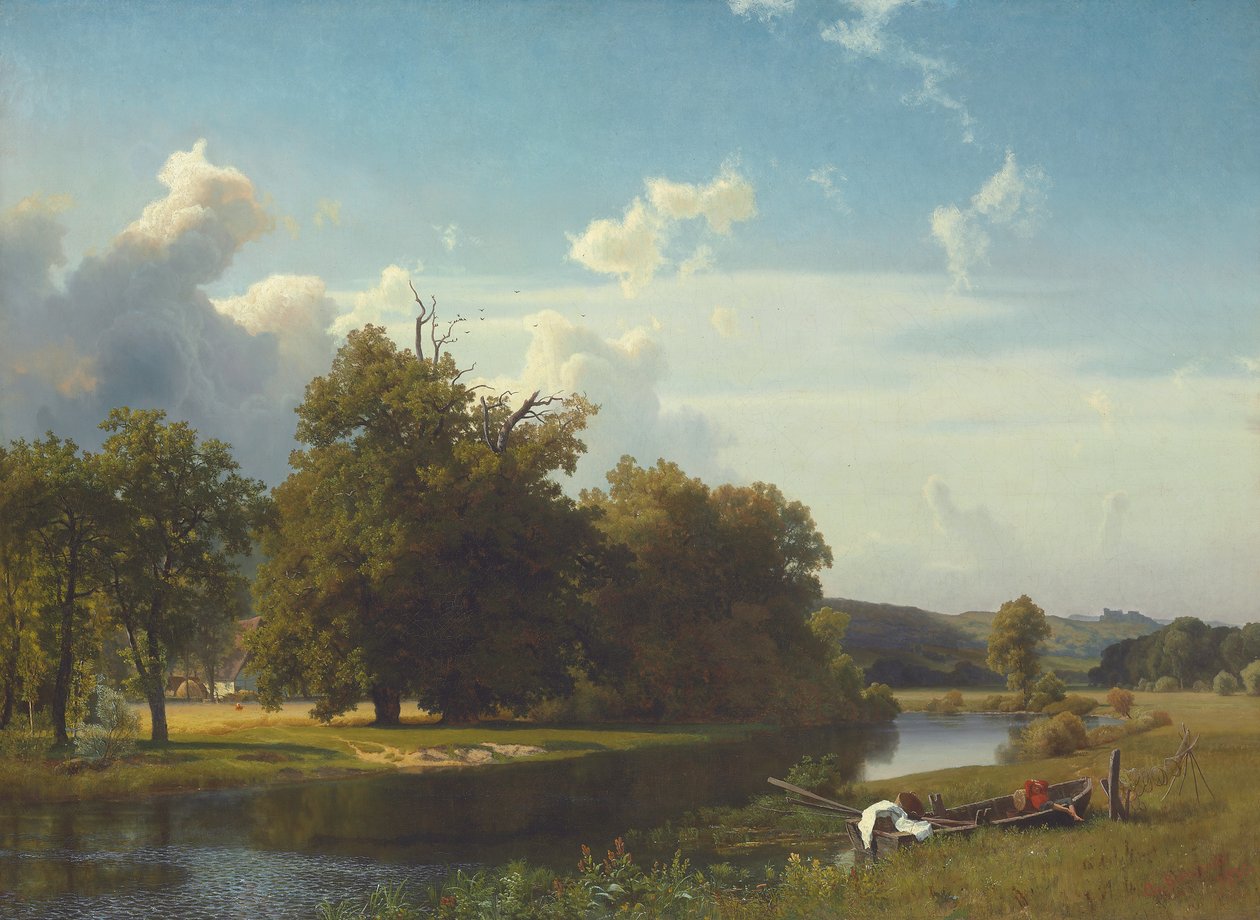 Uma paisagem de rio, Vestfália de Albert Bierstadt