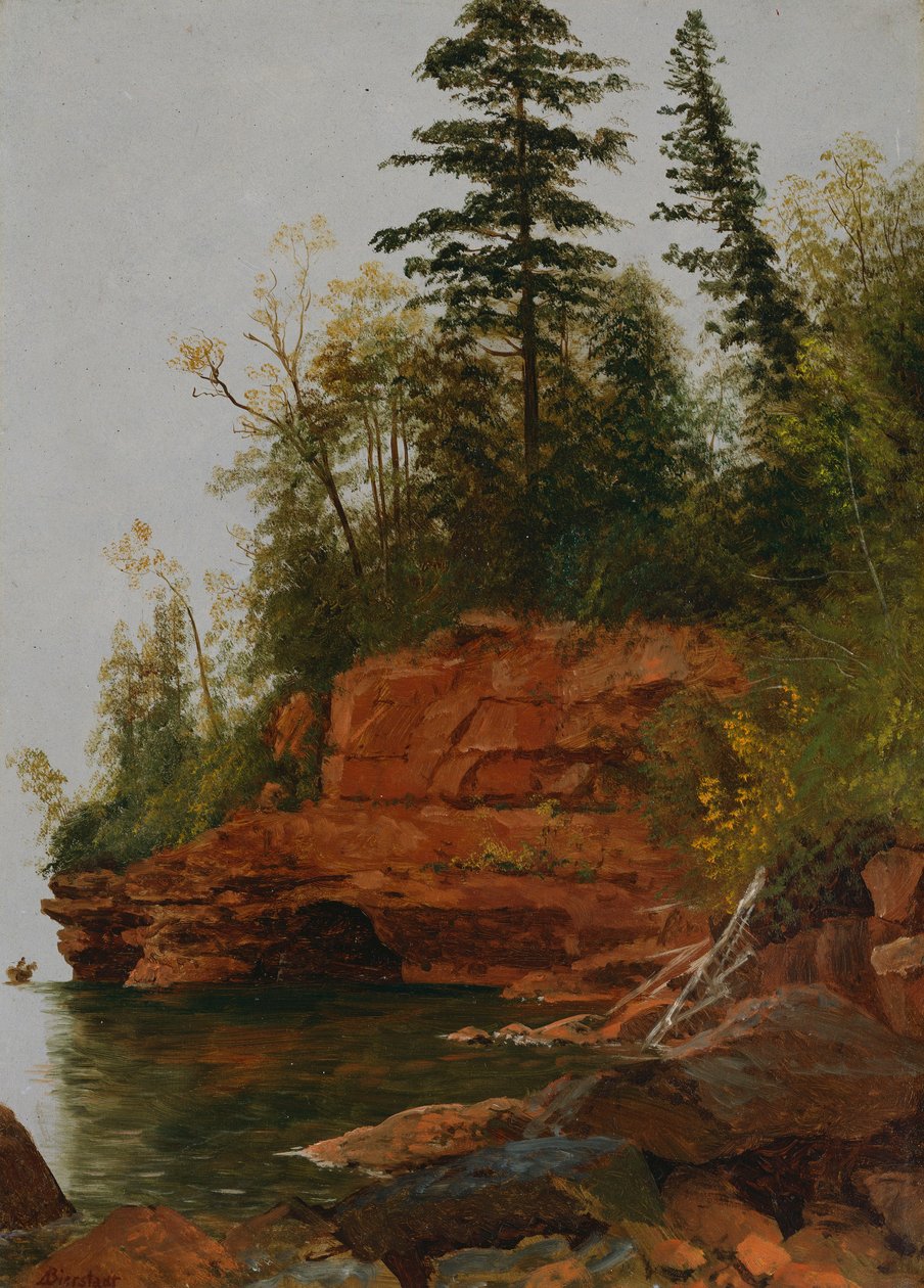 A Rocky Cove de Albert Bierstadt