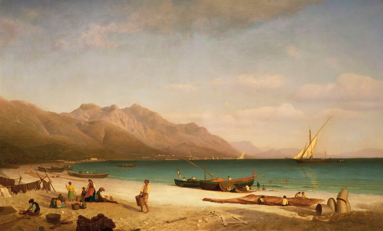 Baía de Salerno, 1858 de Albert Bierstadt