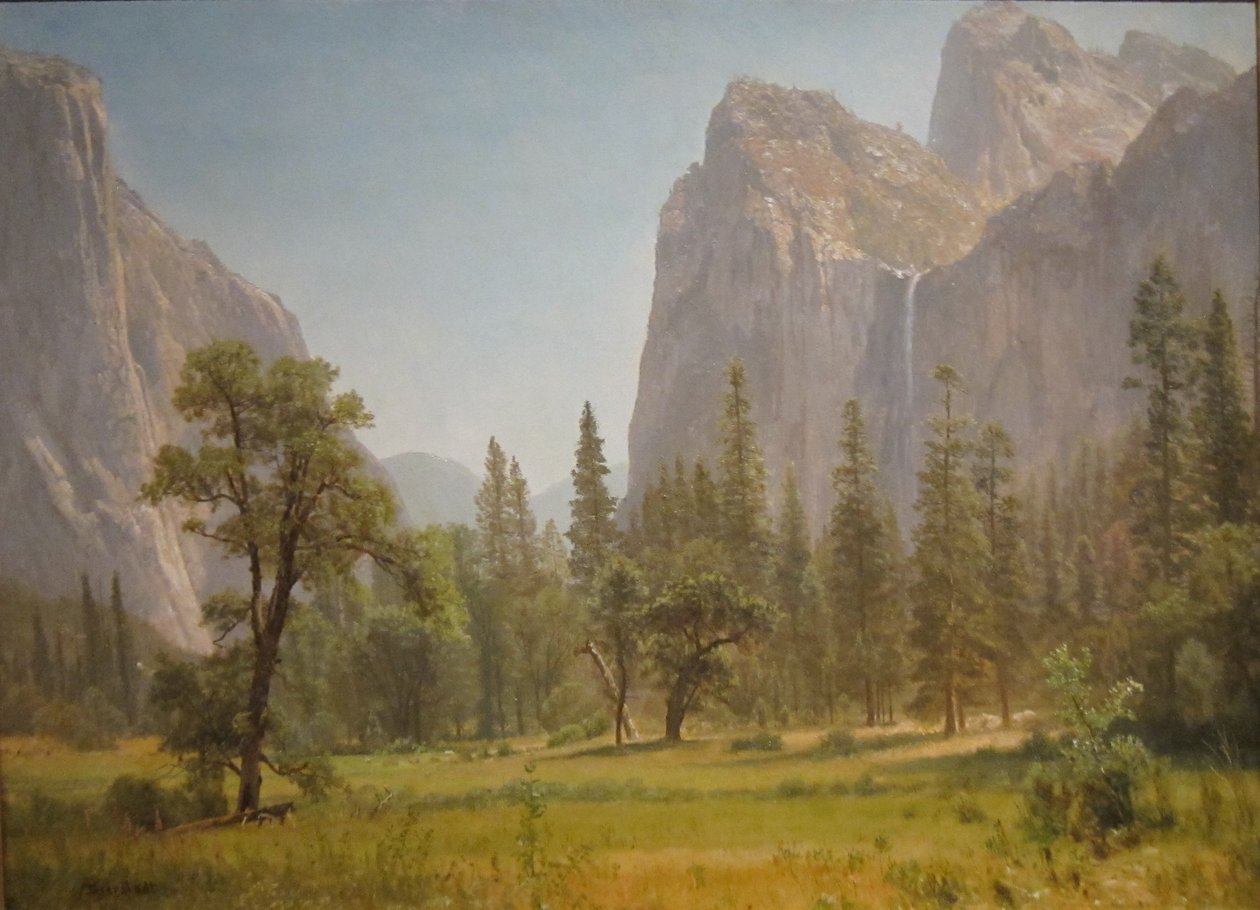 Cataratas de Bridal Veil, Vale de Yosemite, Califórnia de Albert Bierstadt