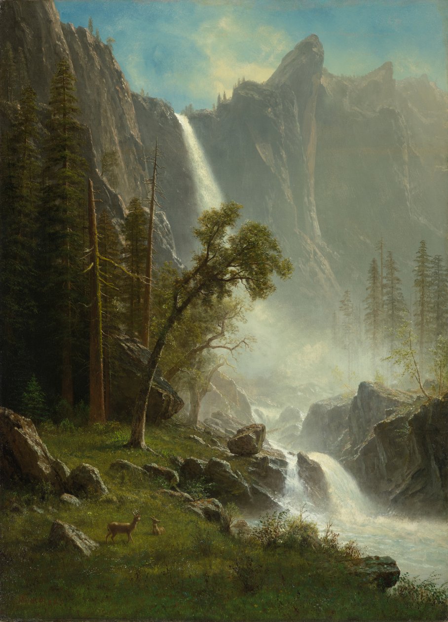 Quedas nupciais do véu, Yosemite, c.1871-1873 de Albert Bierstadt