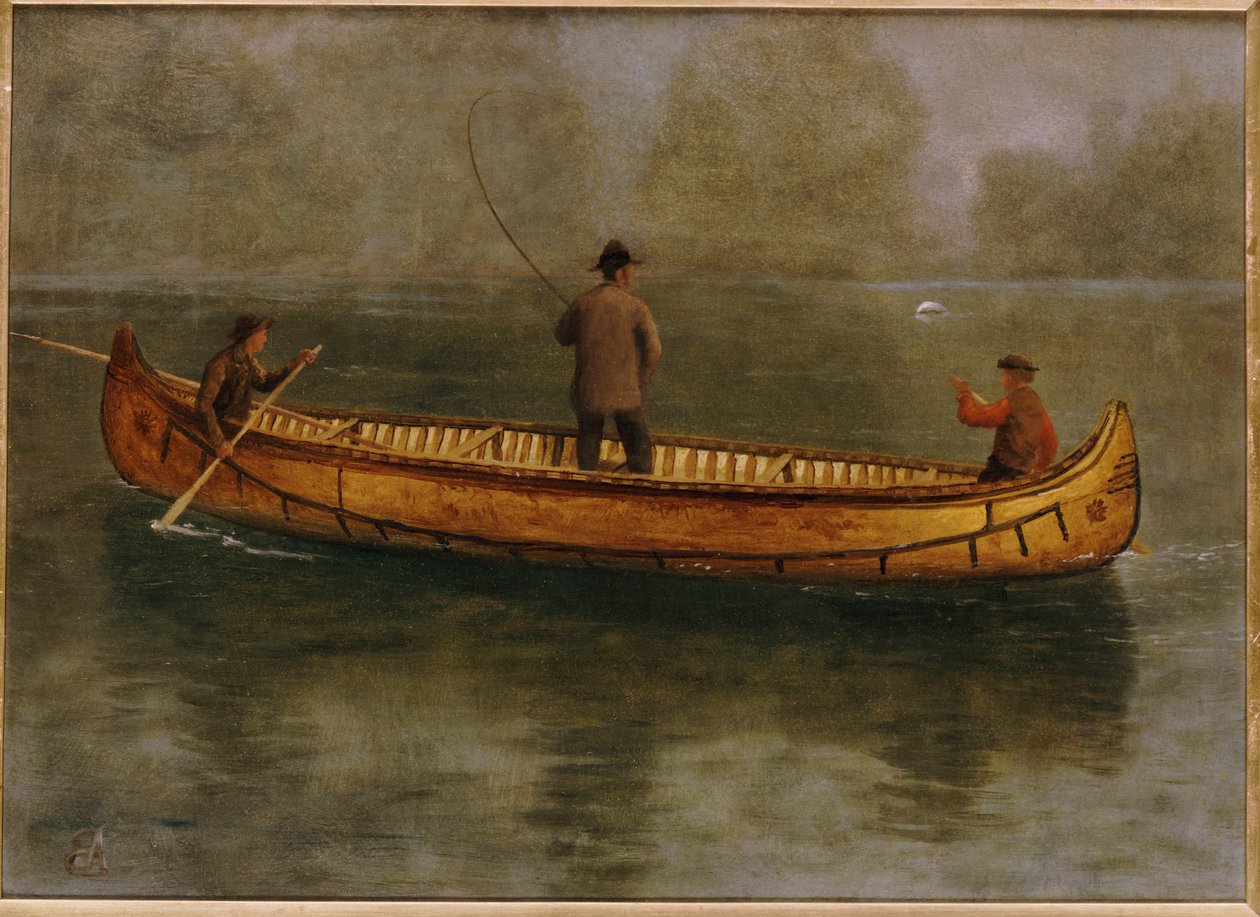 Pesca de canoa de Albert Bierstadt