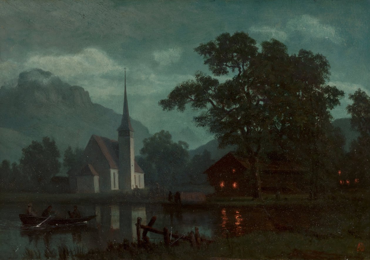 Lago Lucerna, Suíça de Albert Bierstadt