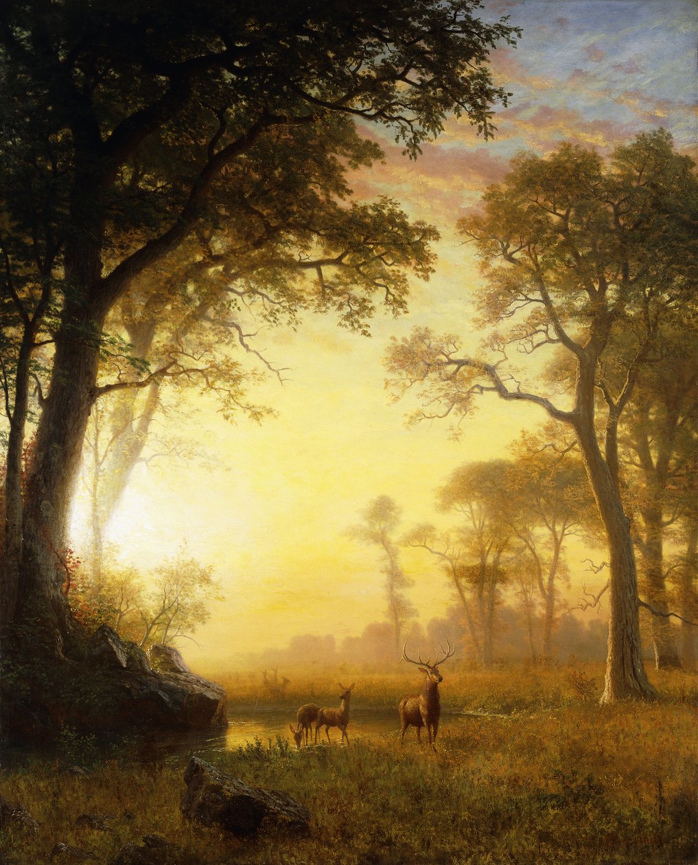 Luz na floresta, de Albert Bierstadt