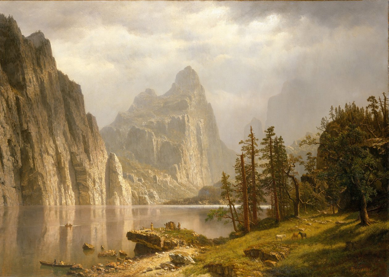 Rio Merced, Vale de Yosemite de Albert Bierstadt