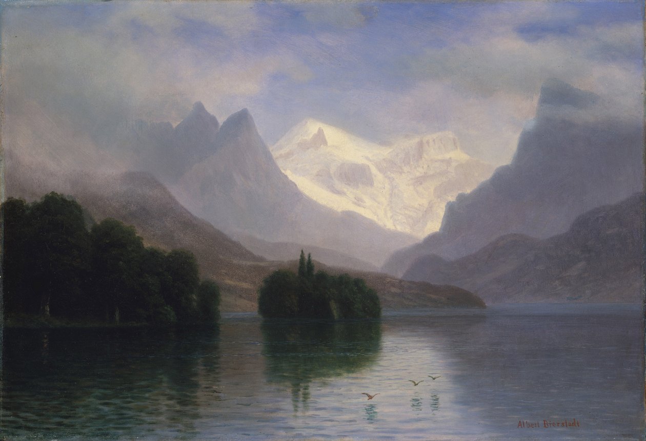 Cena da montanha de Albert Bierstadt