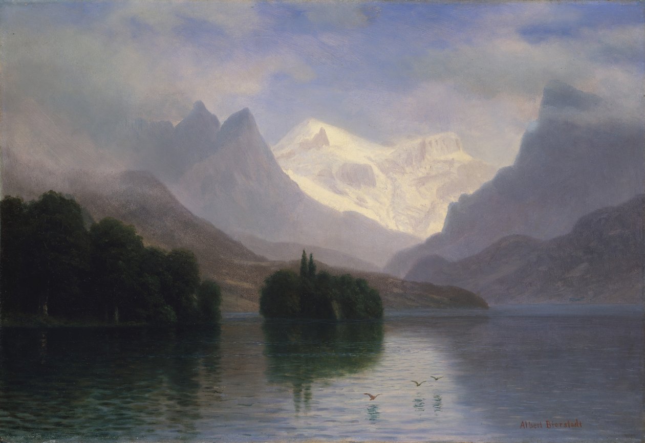 Cena da montanha, 1880-90. de Albert Bierstadt