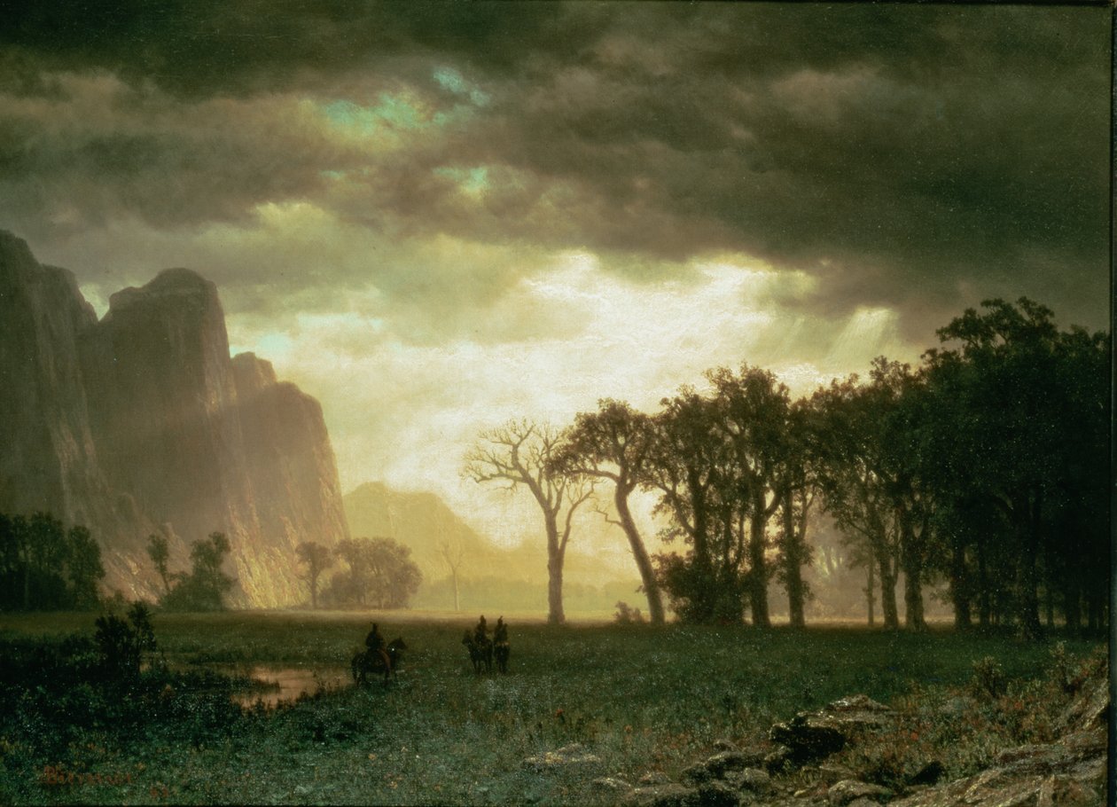 Tempestade passageira em Yosemite de Albert Bierstadt