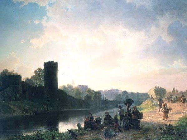 Estuário do Rio (petróleo) de Albert Bierstadt