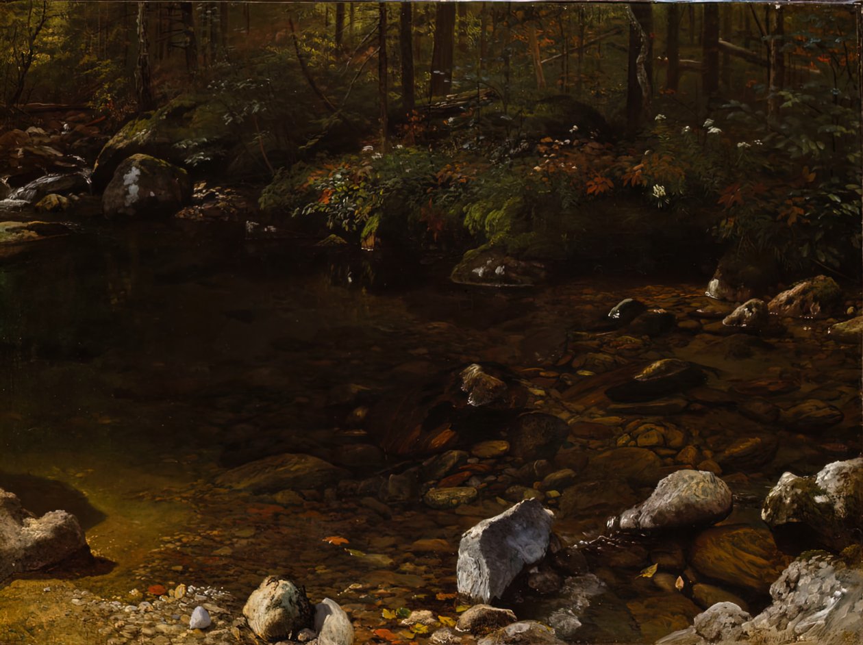 Shady Pool, White Mountains, New Hampshire, c. 1869. de Albert Bierstadt