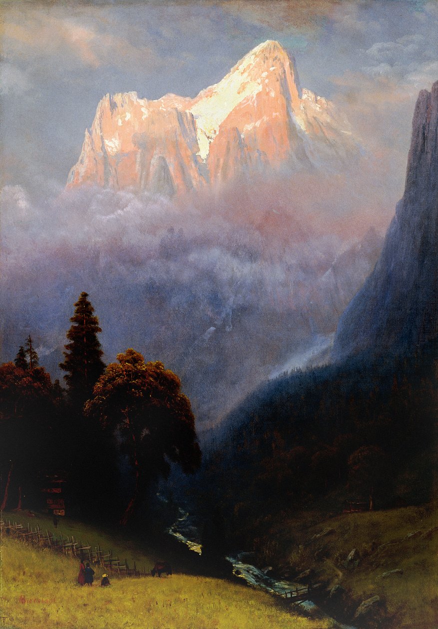 Tempestade entre os Alpes, c.1856 de Albert Bierstadt