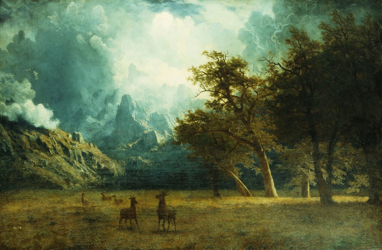 Tempestade no pico de Laramie, de Albert Bierstadt