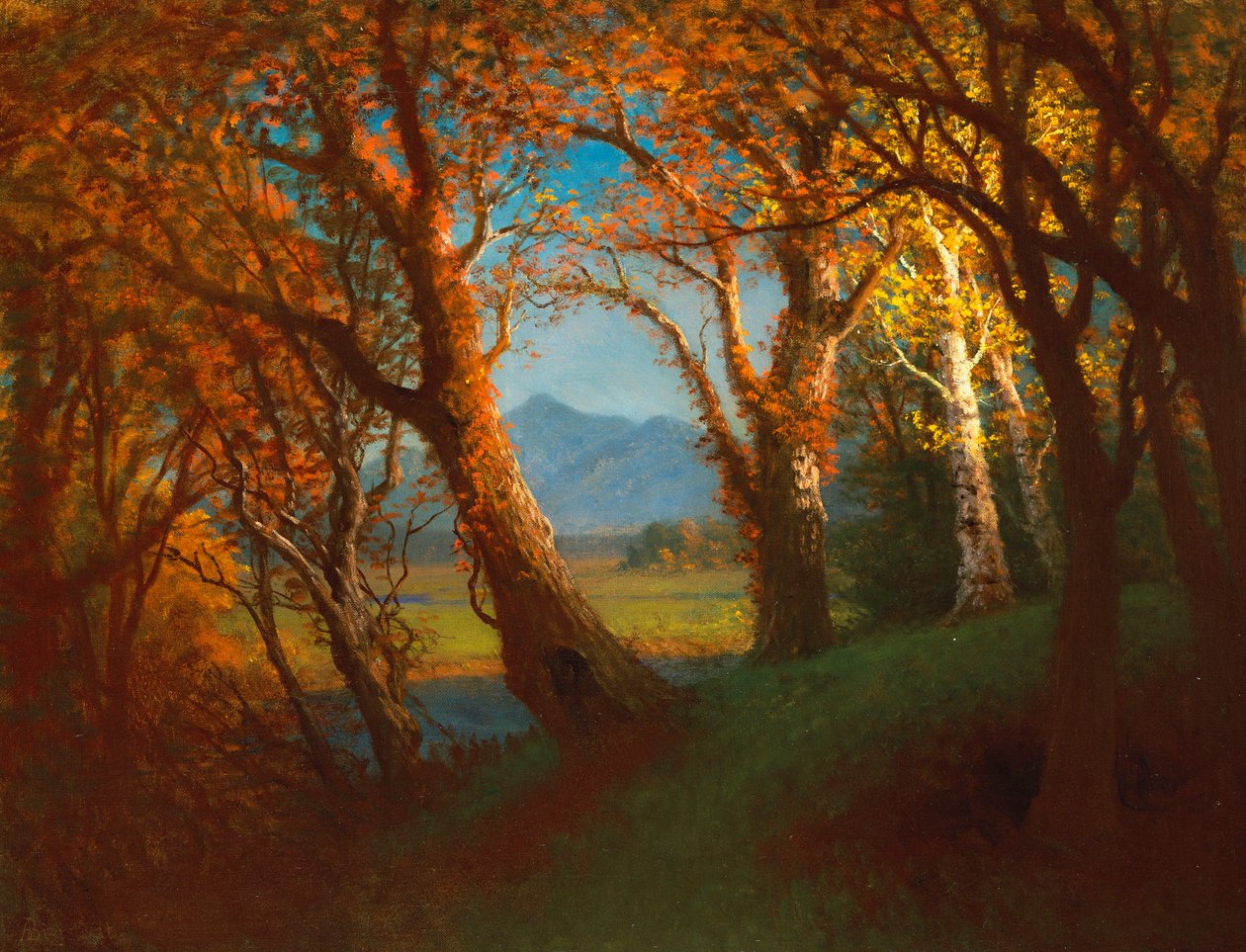 Pôr do sol no território de Nebraska de Albert Bierstadt