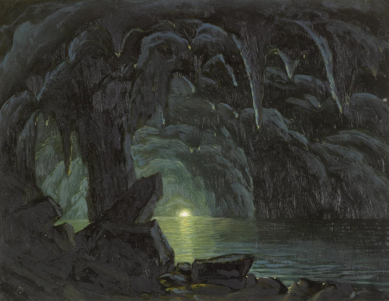 A Gruta Azul, Capri de Albert Bierstadt