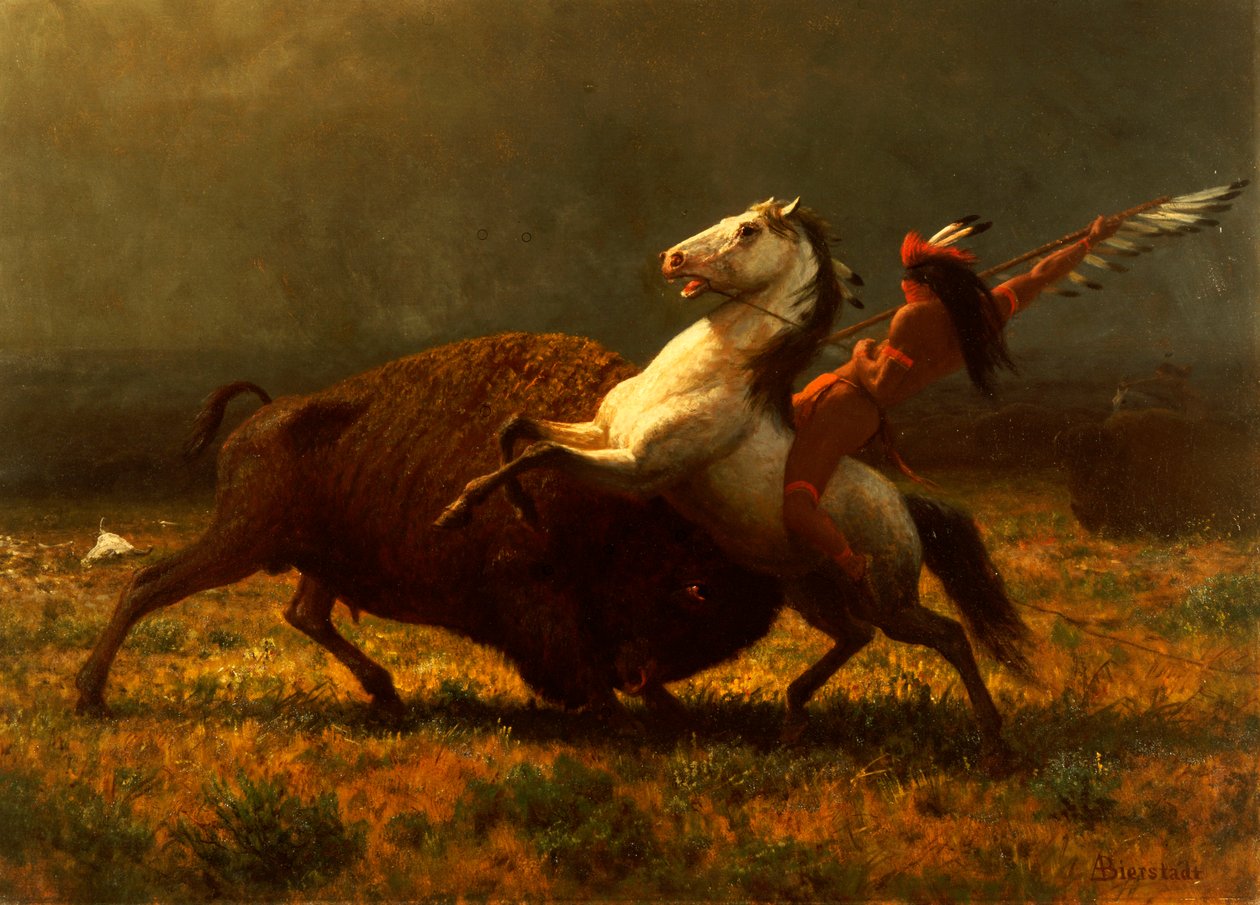 O Último dos Búfalos, c.1888 de Albert Bierstadt