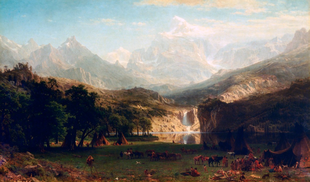 As montanhas rochosas, Landers Peak, 1863 de Albert Bierstadt