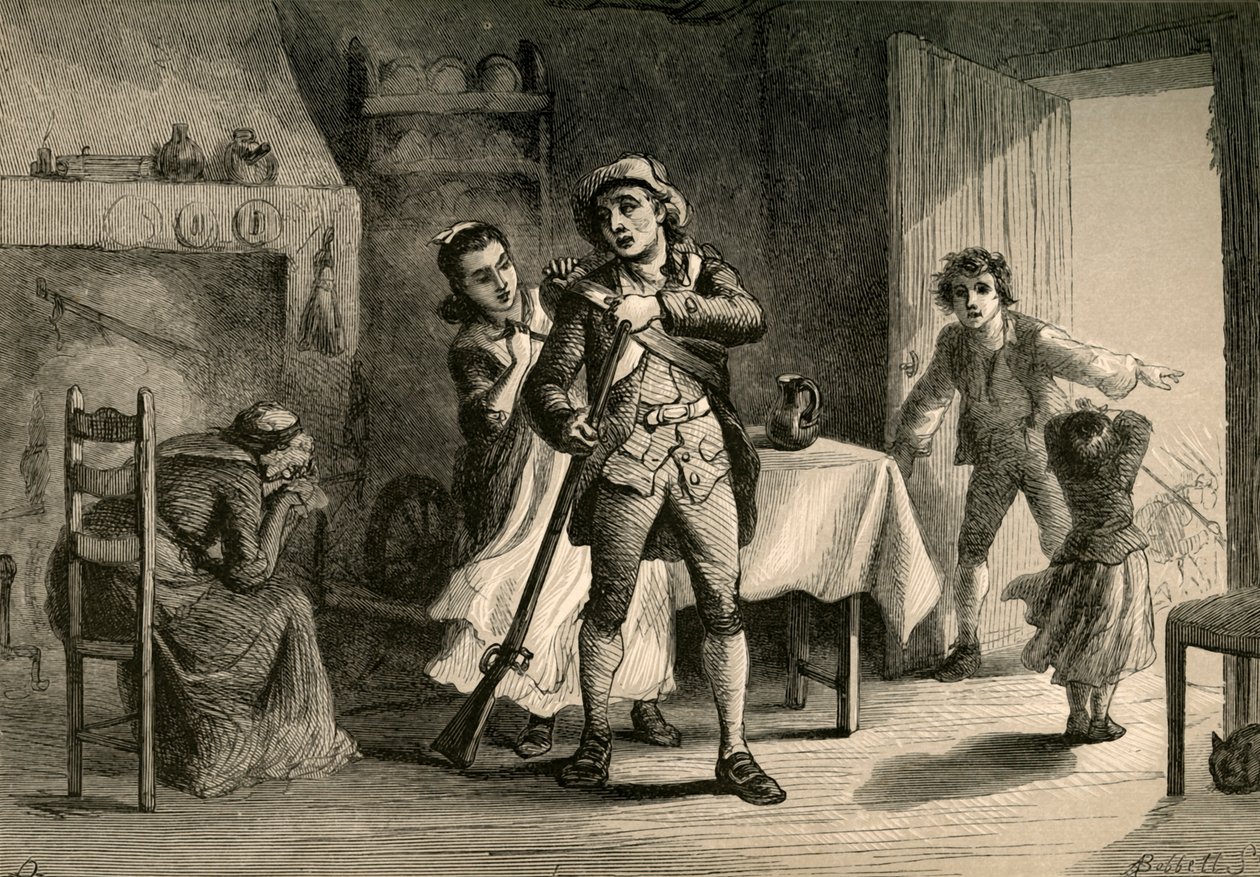 Um homem minucioso se preparando para a guerra, 1877. de Albert Bobbett