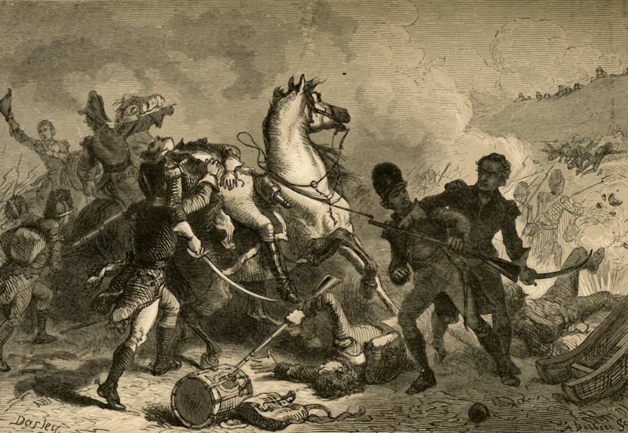 Batalha de Nova Orleans - Morte do General Pakenham, 1878. de Albert Bobbett