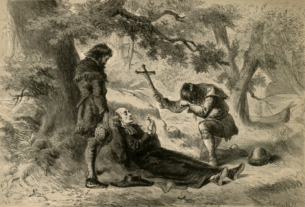 Morte do padre Marquette, 1877. de Albert Bobbett