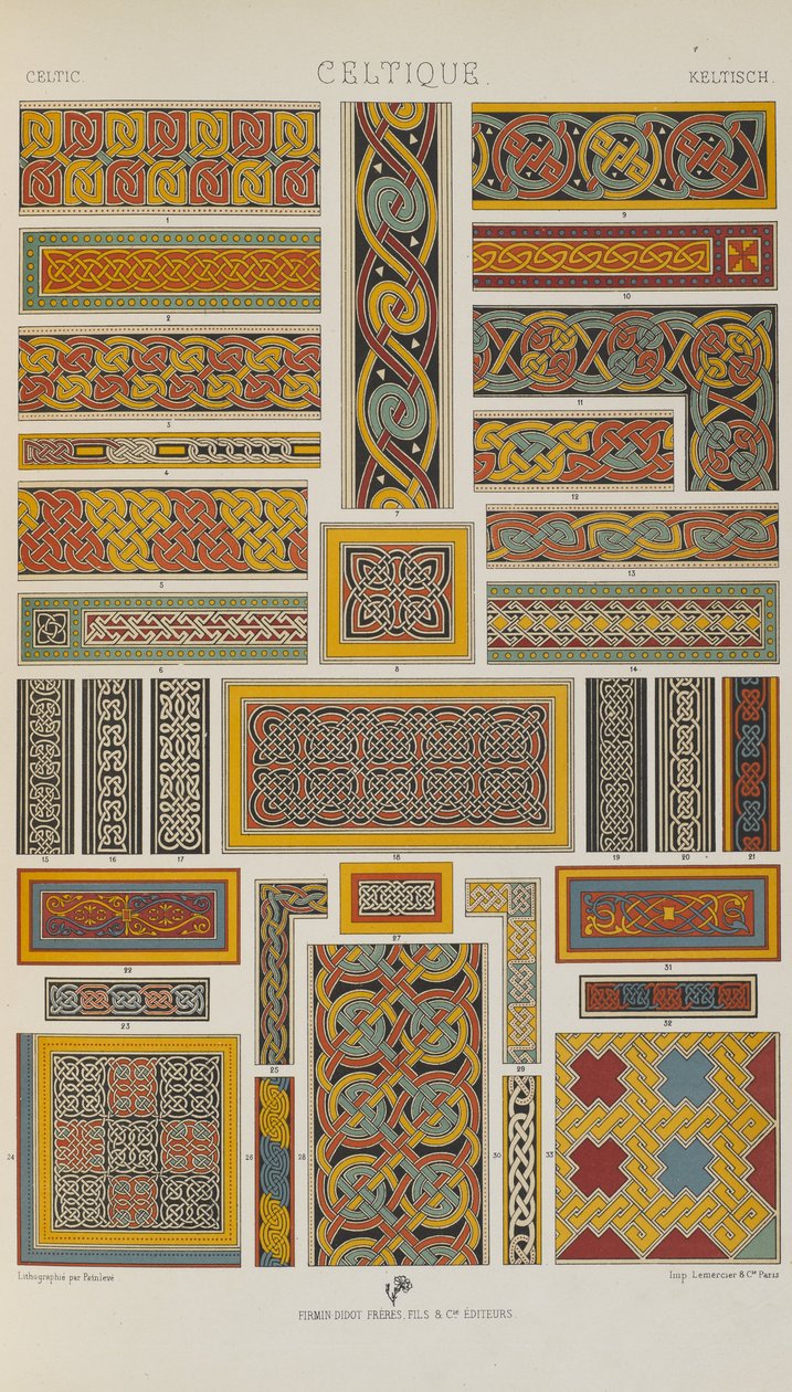Celta, placa 38 de "Polychromatic Ornament": Cem Placas em Ouro, Prata e Cores