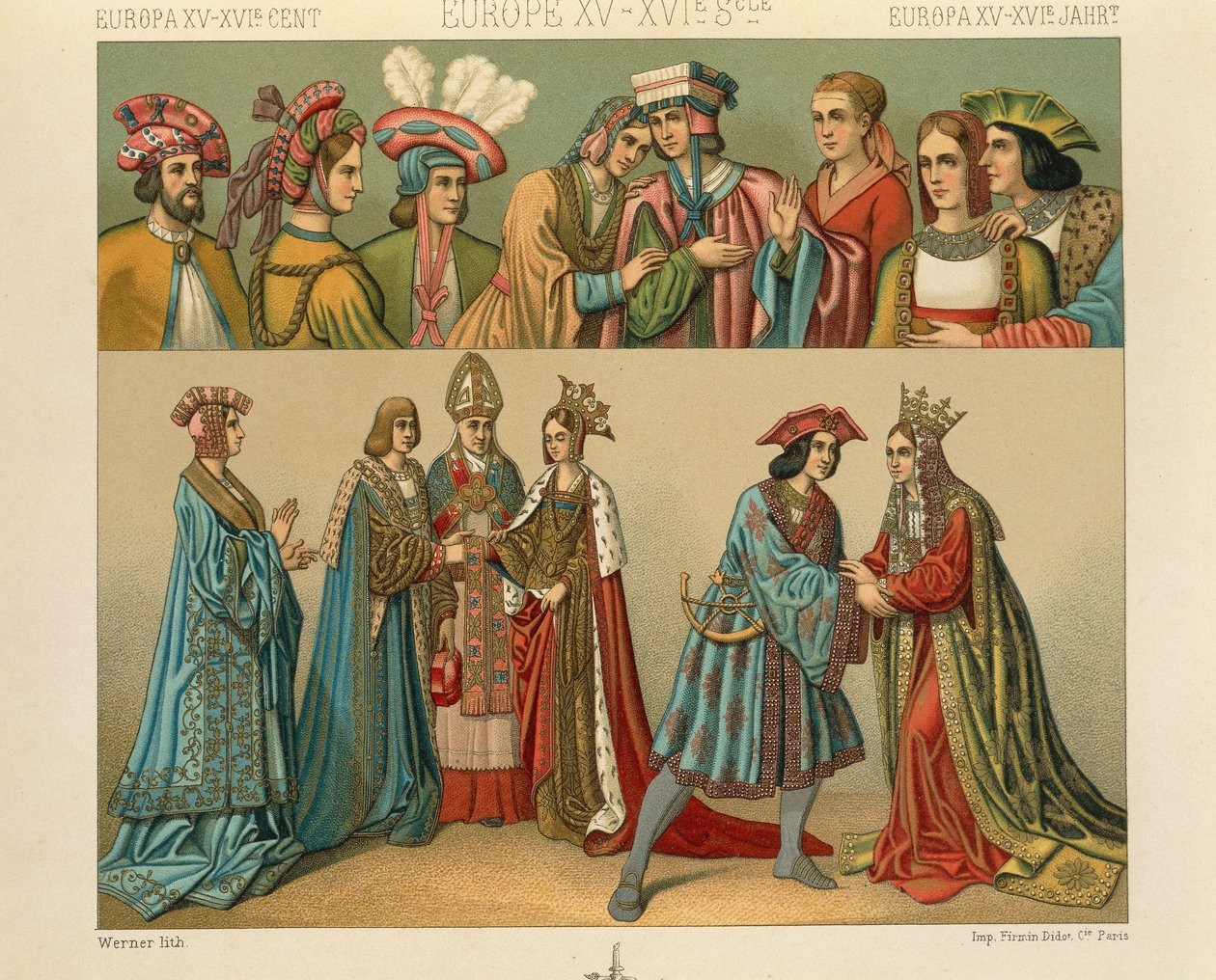"Le Costume Historique" (A História Completa do Traje) por Auguste Racinet, IV Volume de Albert Charles August Racinet