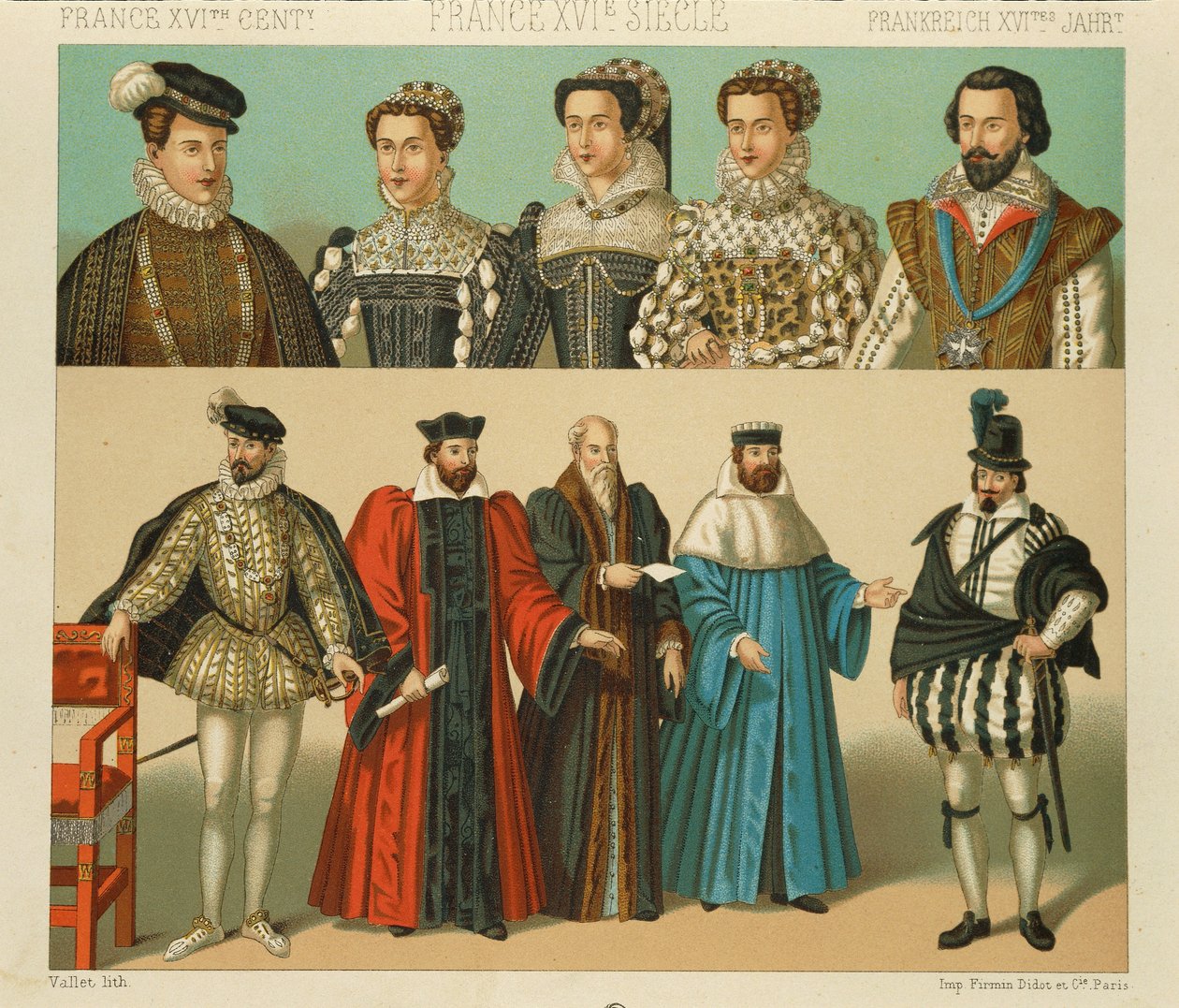 "Le Costume Historique" (A História Completa do Traje) por Auguste Racinet, IV Volume de Albert Charles August Racinet