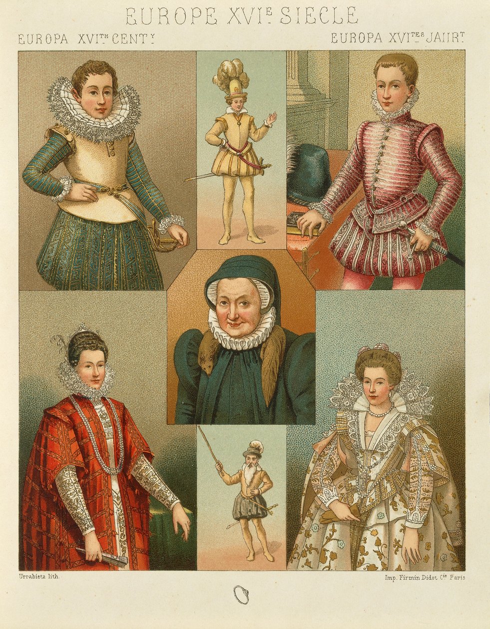 "Le Costume Historique" (A História Completa do Traje) por Auguste Racinet, Volume IV de Albert Charles August Racinet