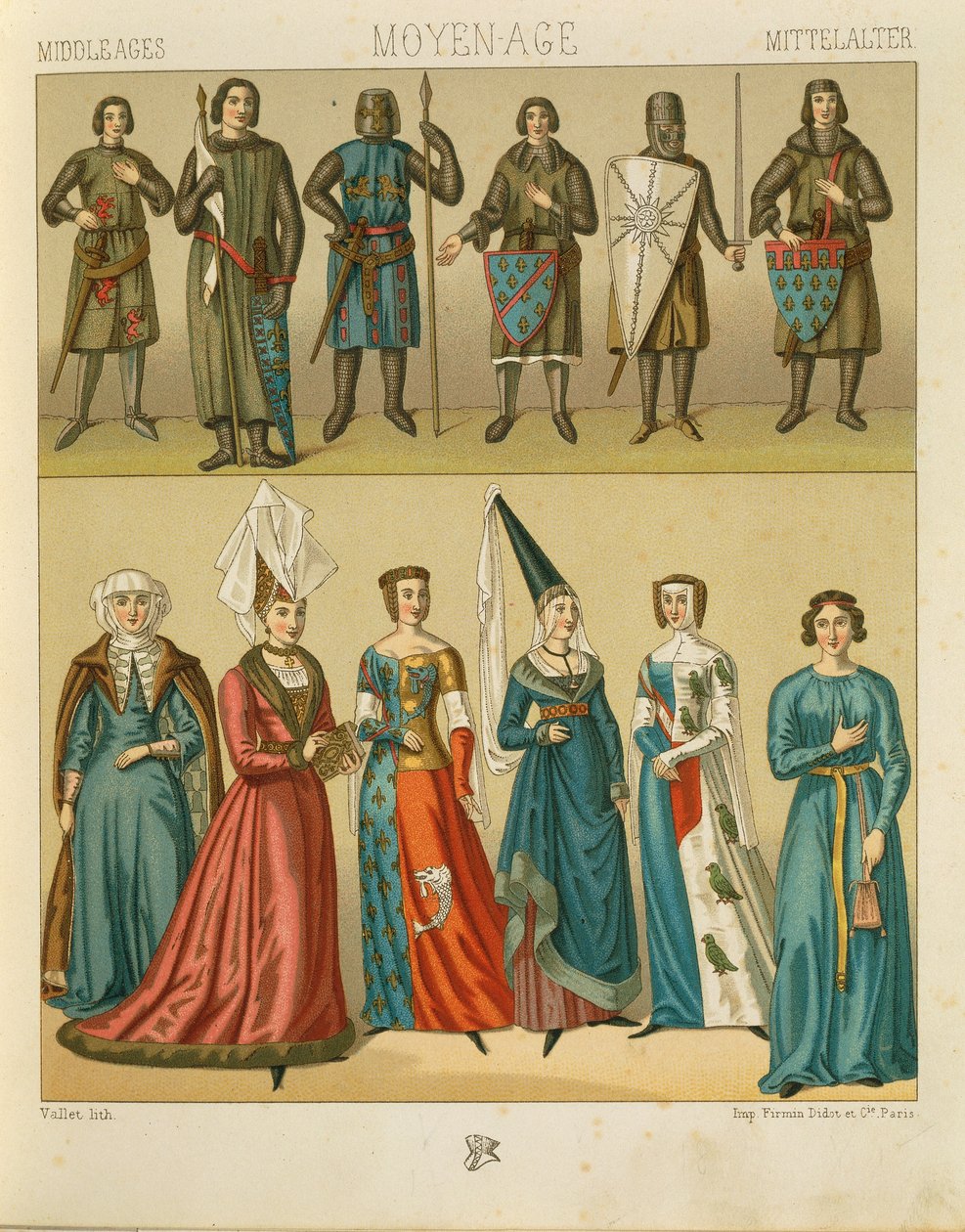 "Le Costume Historique" (A História Completa do Traje) por Auguste Racinet, Volume IV de Albert Charles August Racinet