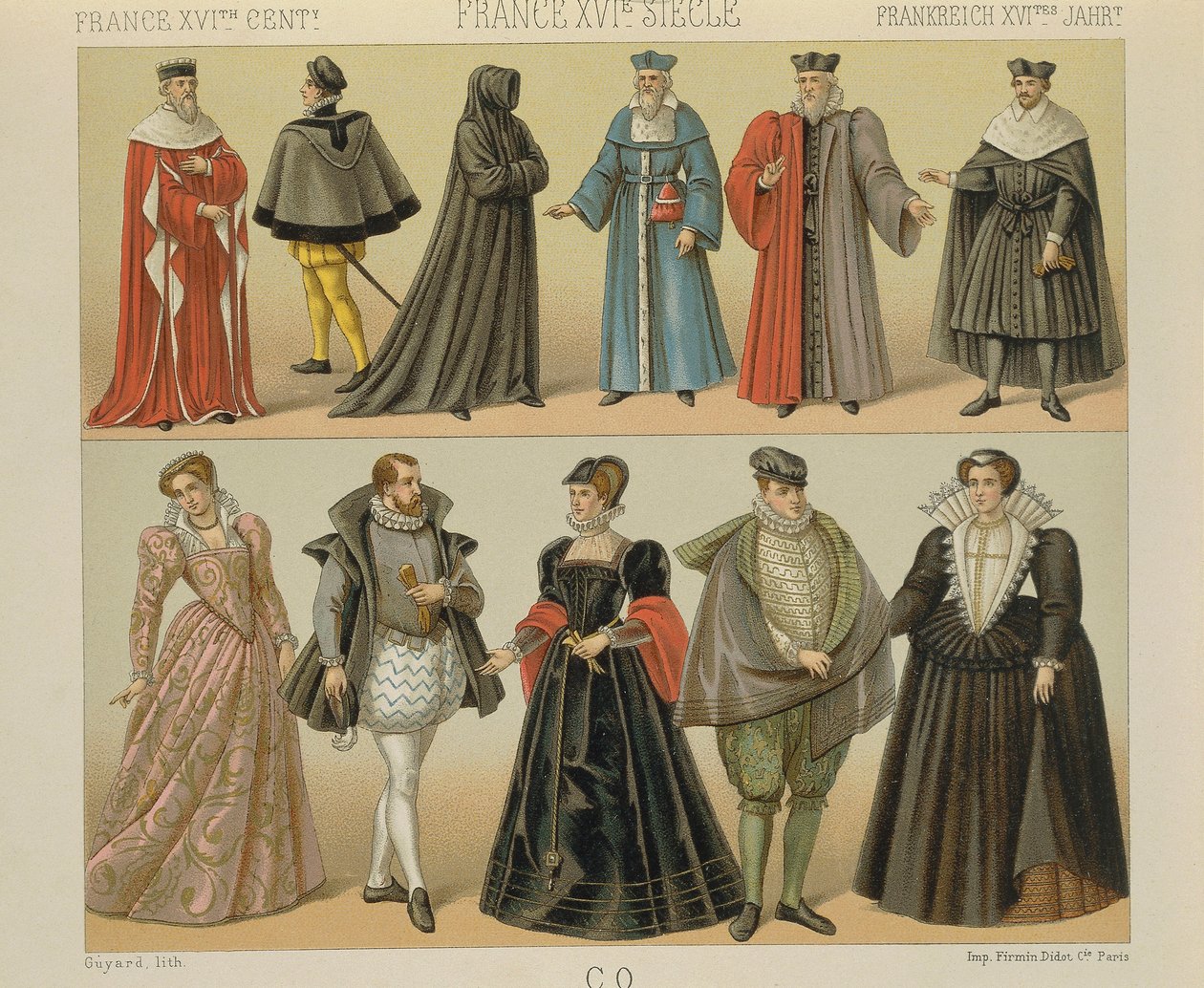 "Le Costume Historique" (A História Completa do Traje) por Auguste Racinet, Volume IV de Albert Charles August Racinet
