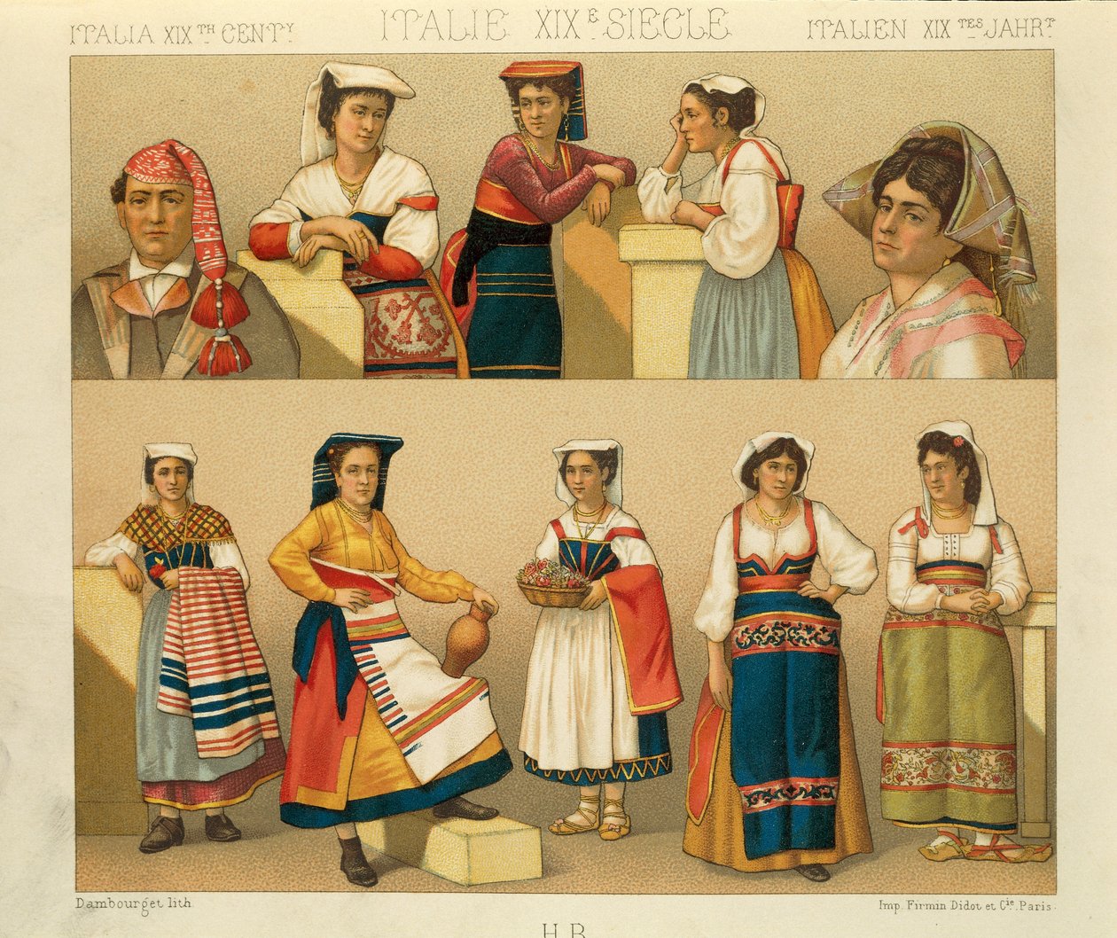 "Le Costume Historique" (A História Completa do Traje) por Auguste Racinet, Volume V de Albert Charles August Racinet