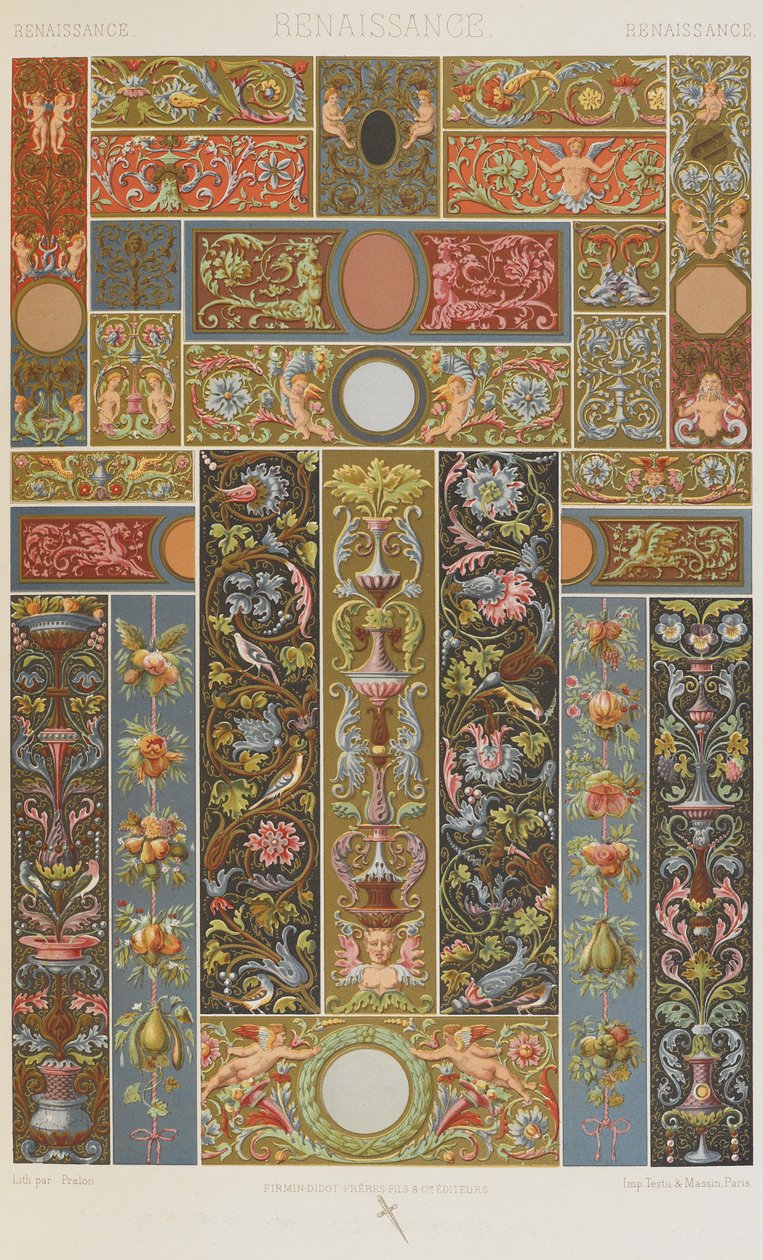 Renascença, placa 57 de "Ornamento Policromático": Cem Placas em Ouro, Prata e Cores